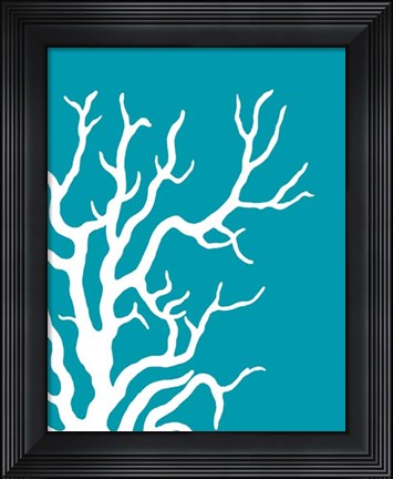 Framed Turquoise Coral Prints b Print