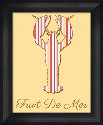 Framed Fruit De Mer Lobster on Lemon Print