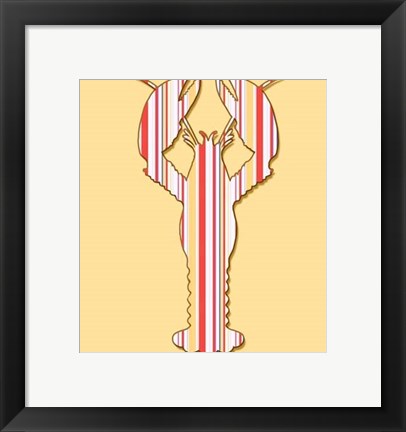 Framed Fruit De Mer Lobster on Lemon Print