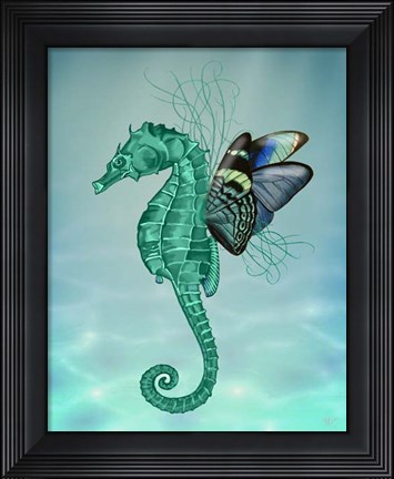 Framed Winged Seahorse Print