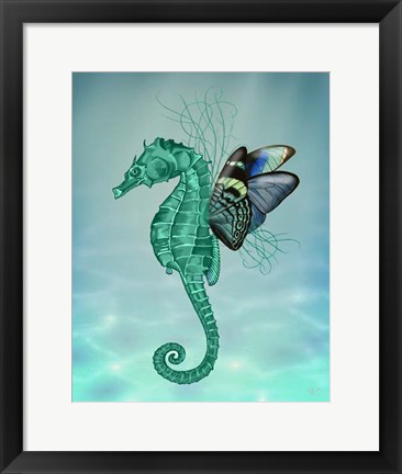 Framed Winged Seahorse Print