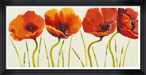Framed Row of Tulips II Print