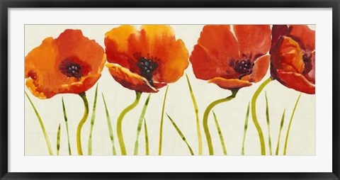 Framed Row of Tulips II Print