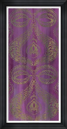 Framed Purple Arabesque I Print