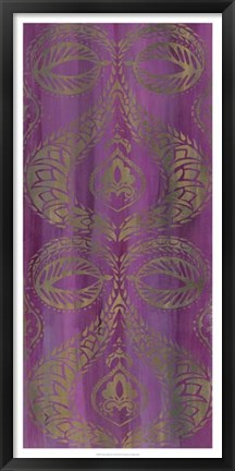 Framed Purple Arabesque I Print