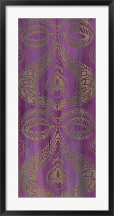 Framed Purple Arabesque I Print