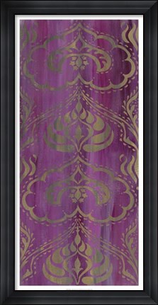 Framed Purple Arabesque II Print