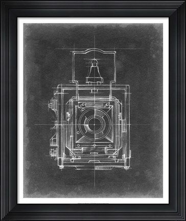 Framed Camera Blueprints I Print
