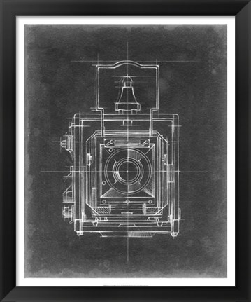 Framed Camera Blueprints I Print