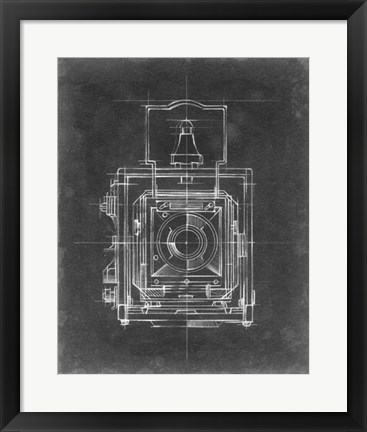 Framed Camera Blueprints I Print
