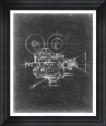 Framed Camera Blueprints II Print
