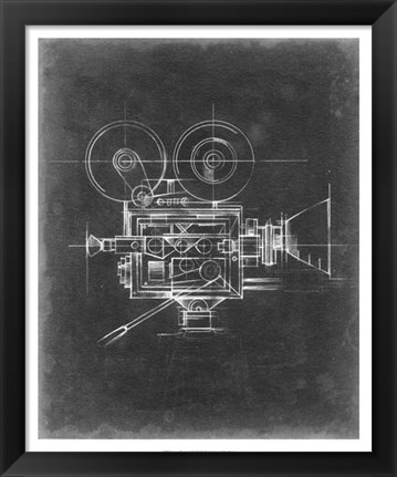 Framed Camera Blueprints II Print