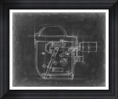 Framed Camera Blueprints III Print