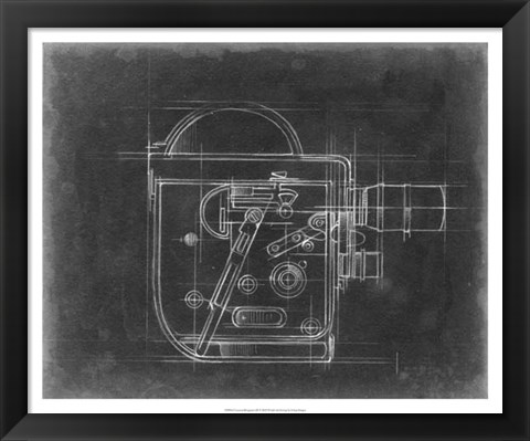 Framed Camera Blueprints III Print