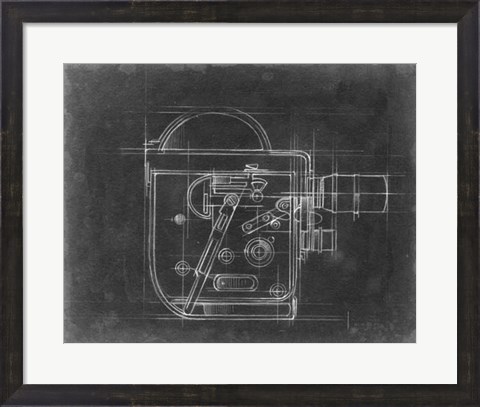 Framed Camera Blueprints III Print