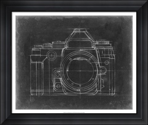 Framed Camera Blueprints IV Print
