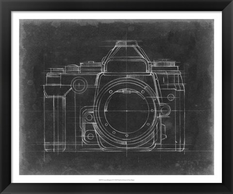 Framed Camera Blueprints IV Print