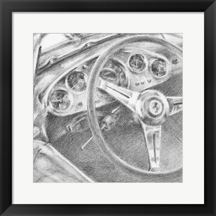 Framed Behind the Wheel I Print