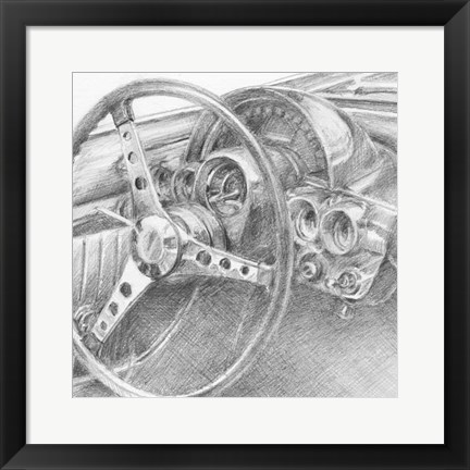 Framed Behind the Wheel II Print