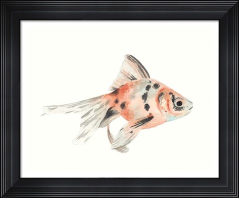 Framed Watercolor Tropical Fish I Print