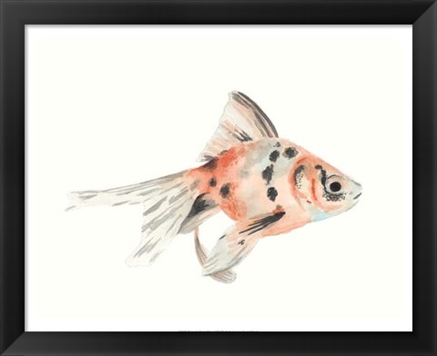 Framed Watercolor Tropical Fish I Print