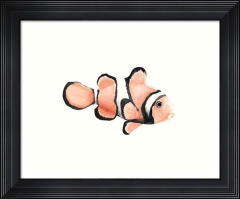 Framed Watercolor Tropical Fish IV Print
