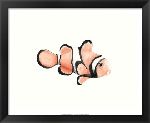 Framed Watercolor Tropical Fish IV Print