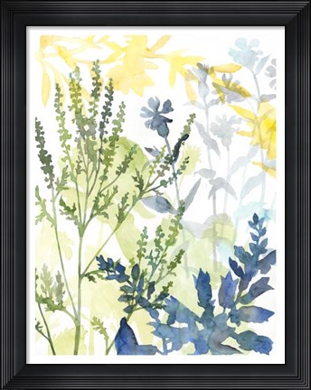 Framed Layered Blooms I Print