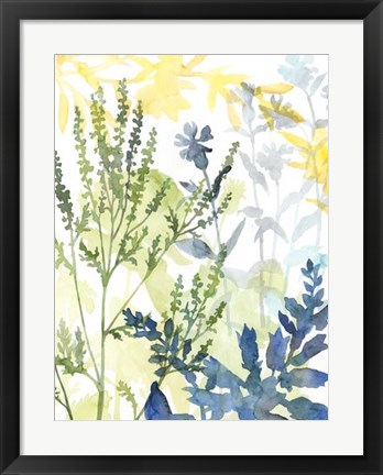 Framed Layered Blooms I Print