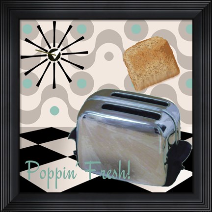 Framed Fifties Kitchen I Print