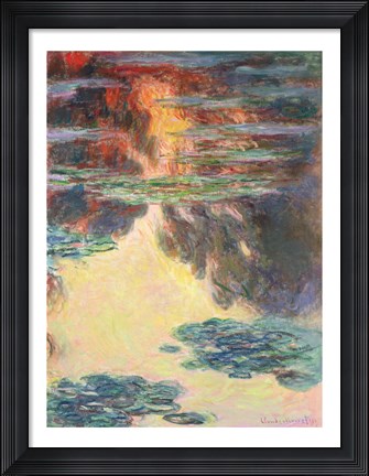 Framed Waterlilies, 1907 Print