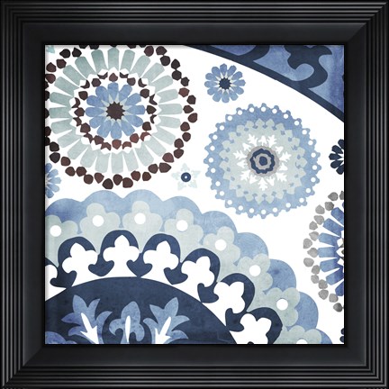 Framed Moroccan Blues I Print