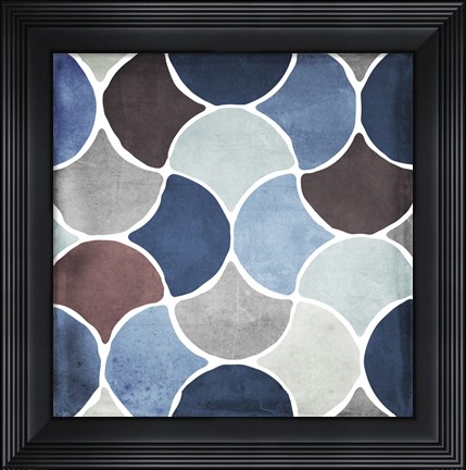 Framed Moroccan Blues II Print