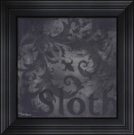 Framed Seven Deadly Sins - Sloth Print