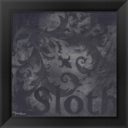 Framed Seven Deadly Sins - Sloth Print