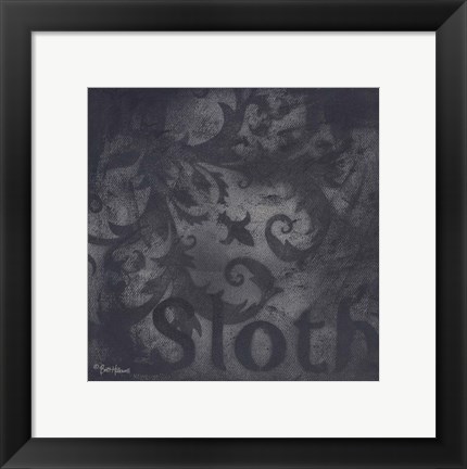 Framed Seven Deadly Sins - Sloth Print