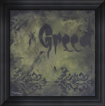 Framed Seven Deadly Sins - Greed Print
