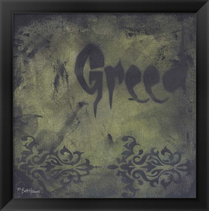 Framed Seven Deadly Sins - Greed Print