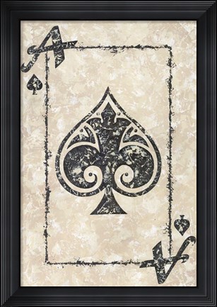 Framed Ace of Spades Print