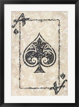 Framed Ace of Spades Print