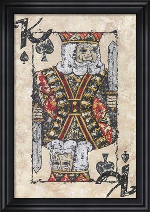 Framed King of Spades Print
