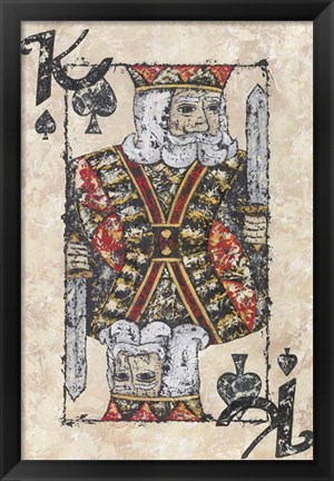 Framed King of Spades Print