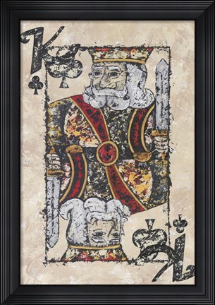 Framed King of Clubs Print