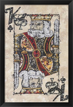 Framed King of Clubs Print