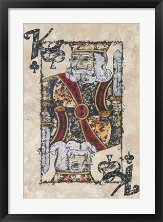 Framed King of Clubs Print