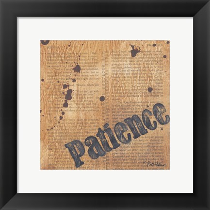 Framed Patience Print