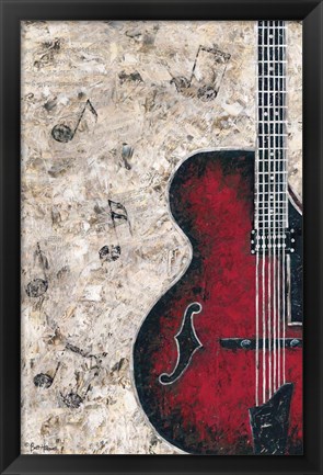 Framed Symphony in Guitar Print