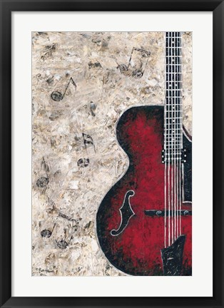 Framed Symphony in Guitar Print