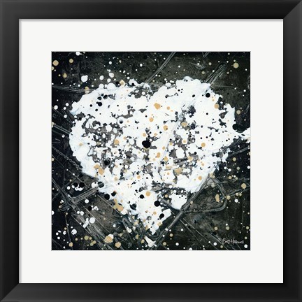 Framed Emotions Scenes White Heart Print