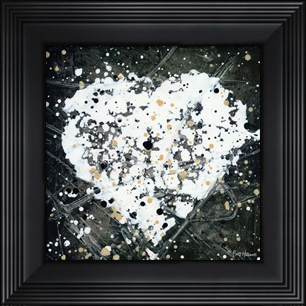 Framed Emotions Scenes White Heart Print